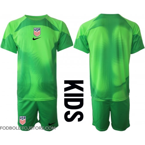 Forenede Stater Målmand Udebanesæt Børn VM 2022 Kortærmet (+ Korte bukser)